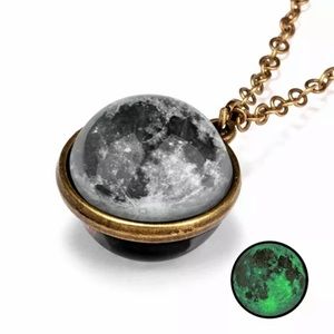 Luminous Moon Galaxy Glow Necklace. New!! 🌌